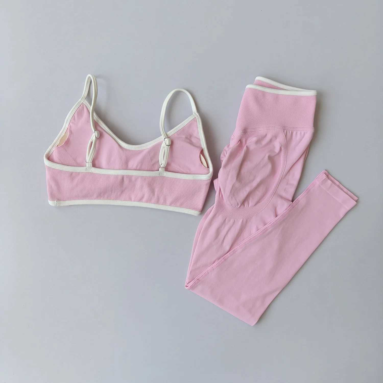 Seamless Fitness Set Yoga Womens Tracksuit Sportswear Workout Leggings with Sports Bra Middle Waist Gym Clothing Fitness Suit M260626 - view 7