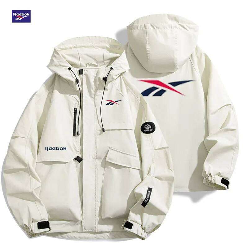 Reebok logo 2026 men's windproof and waterproof jacket, spring-autumn casual multi-pocket design, youthful style, loose f W260626 - view 3