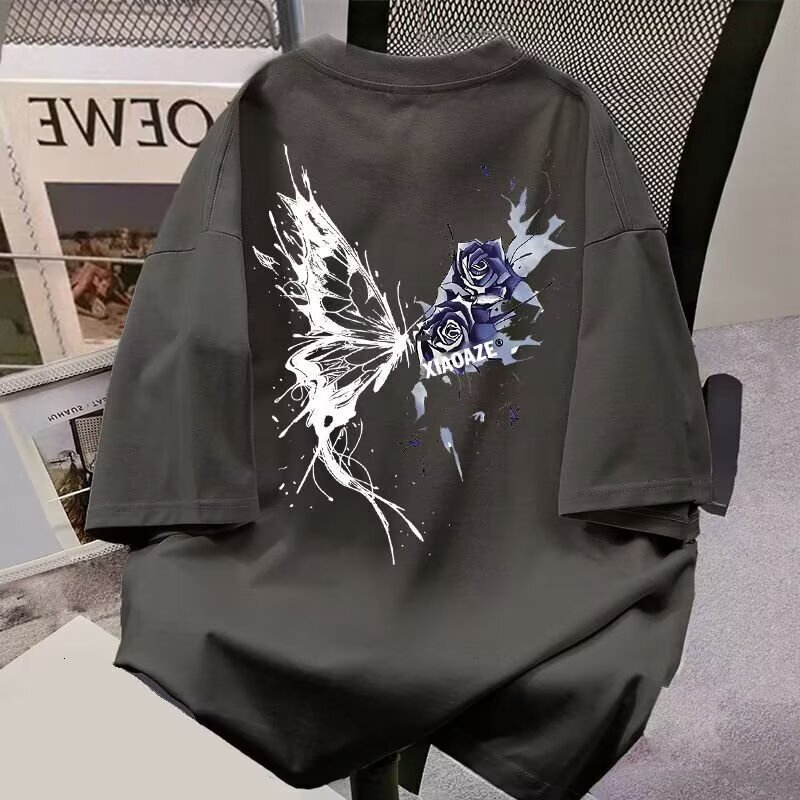 2026 Summer New Round Neck Short Sleeve T-Shirt For Men, Loose Fit, Korean Style, Casual, Versatile, Stylish Top - view 4
