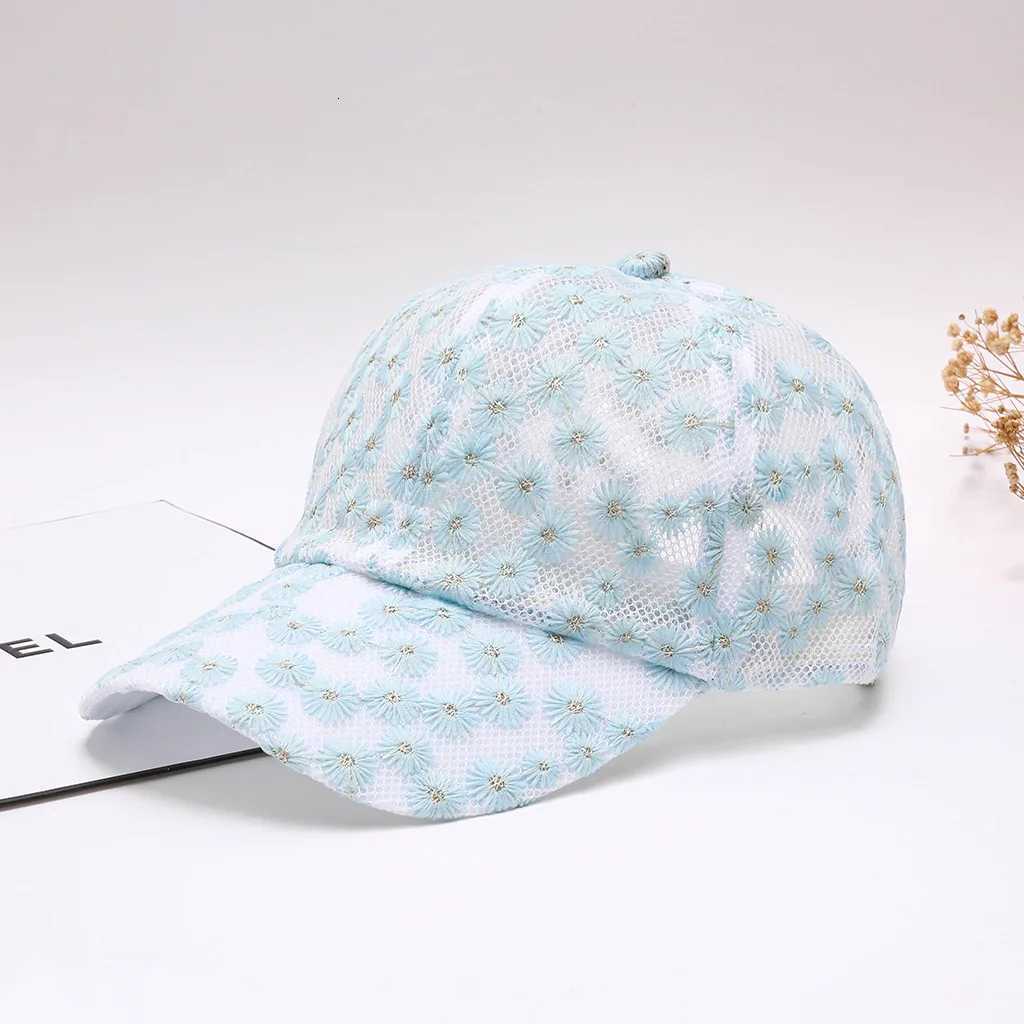 net-silk embroidery daisies Misty atmosphere lace openwork baseball comfortable to wear without causing excessive sweating M260626 - view 4