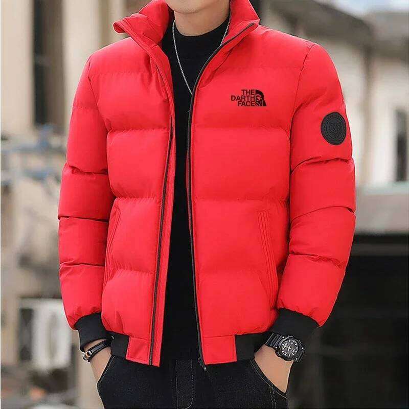 2026Men's Autumn Winter Stand Collar Jacket Fashion Windproof Warm Cotton Padded Coat Outdoor Casual Zipper Closure Short Parkas J260626 - view 6