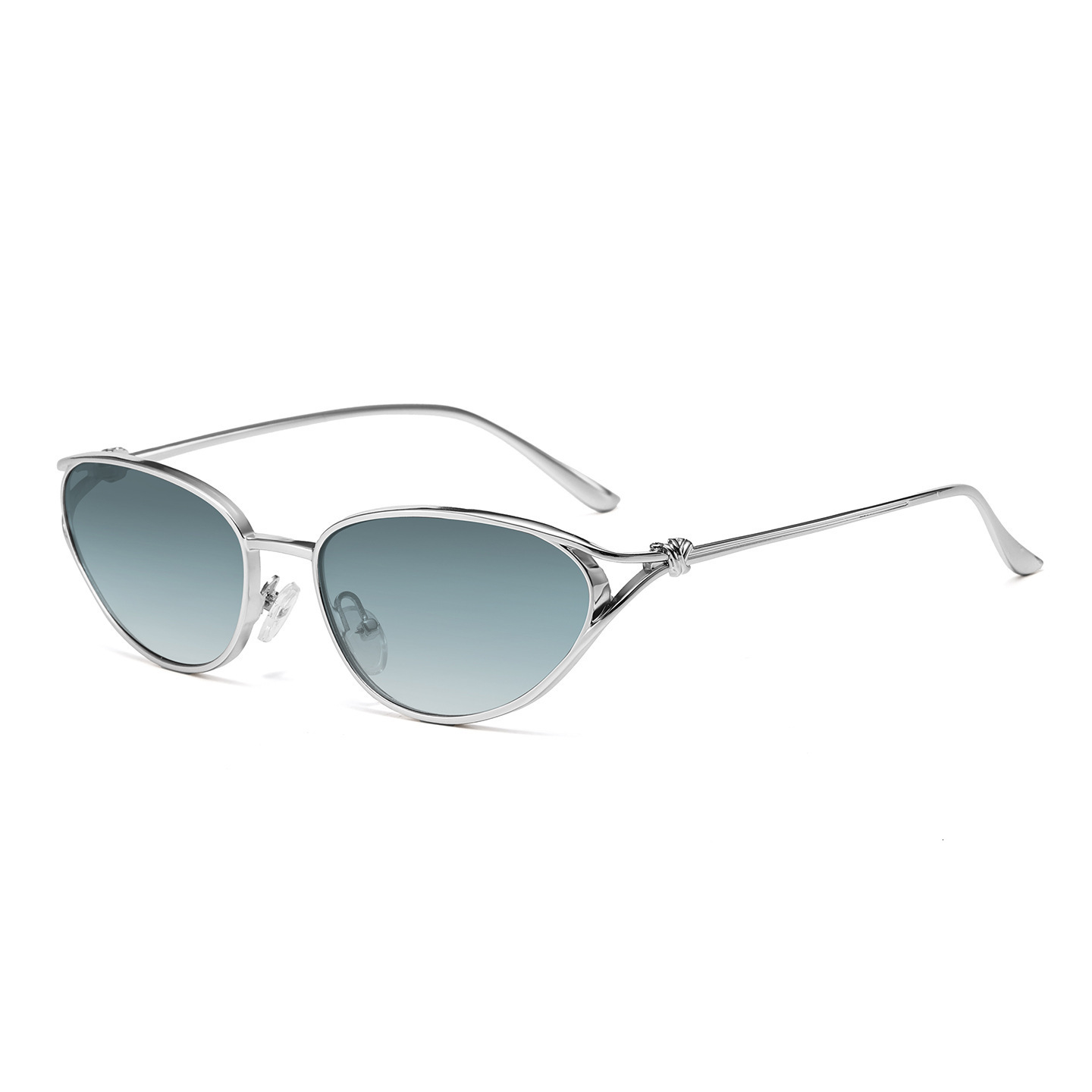 2026 New Small Frame Knot Cat Eye Metal European And American Retro Ins Style Unique Trendy Sunglasses