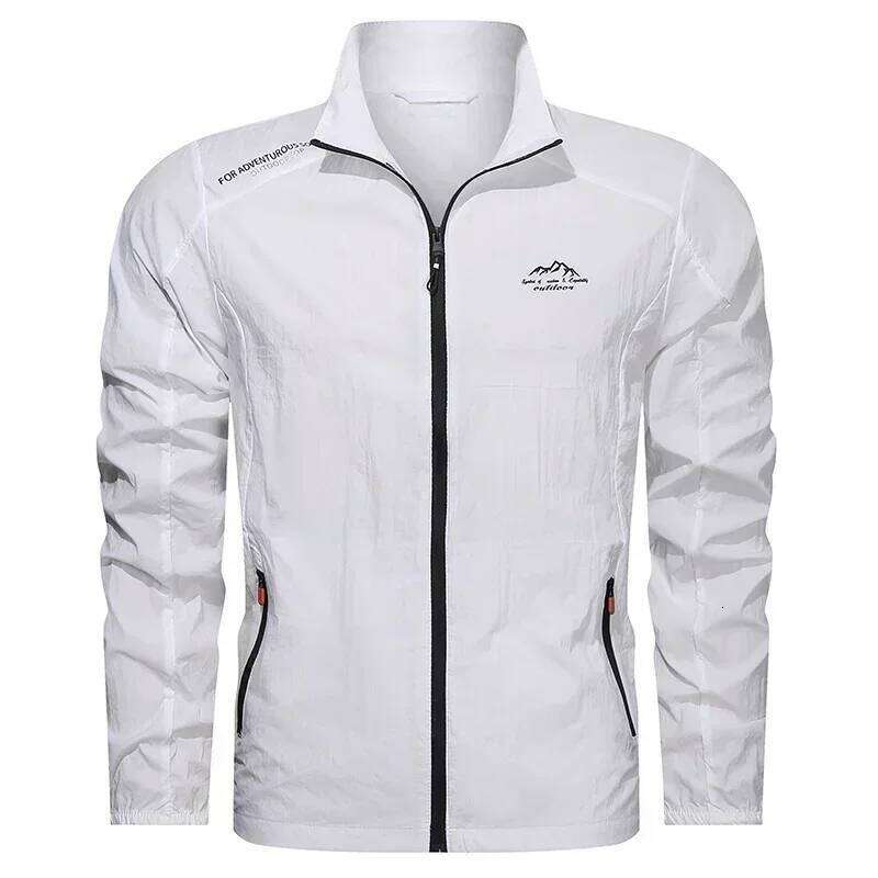 UPF100+ Men Summer Windbreaker Zip Pockets Uv Sun Protection Jackets Breathable Ultra-light Clothes Outdoor Skin Thin Coats Camp W260626 - view 5