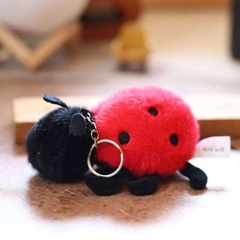 * Hot Sale 1Pc Small Plush Toy Keychain Cute Snail Bee Keyring Creative Stuffed Doll Bag Pendant Birthday Gift 26Y0626 - view 4