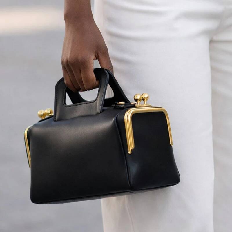 NEW Two Side Clamp Design Frame Kiss Lock For Women Luxury Handbag Purse 2026 New In PU Underarm Shoulder Bag Andralyn - view 3