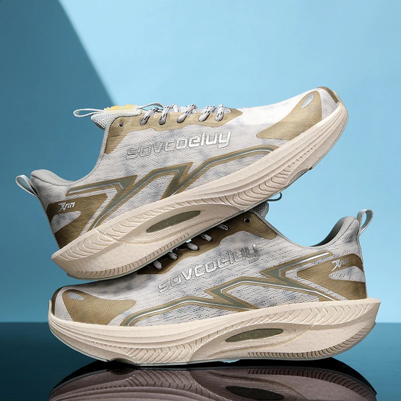 lightweight and breathable sneakers mesh running shoes ultralight popcorn carbon plate casual couple style 260626 - view 3