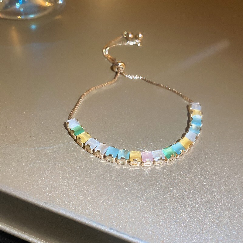 Bracelet Simple And Stylish Diamond Studded Clover Adjustable Bracelet Exquisite Bead Bracelet Light Luxury Versatile Commuting Bracelet Luxury Jewelr - view 6