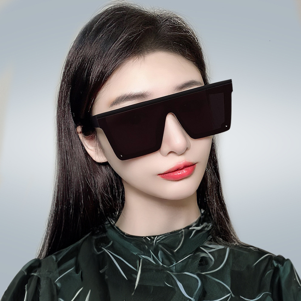 Glasses New One-Piece Polarized Sunscreen Trend Square Men and Women High-End Same Style Sunglasses wholesale - view 3