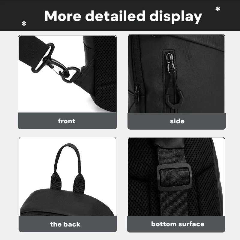 Sports Shoulder Bag Mens Casual Chest Bag Suitable for Daily Commuting Business Sports Chest Cycling M260626 - view 6