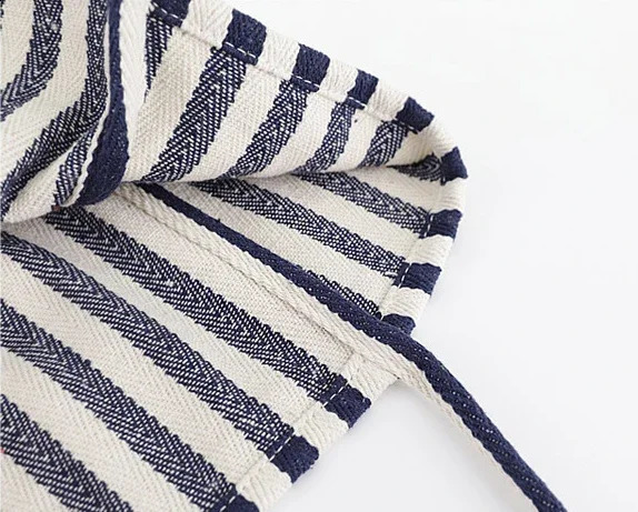 Striped Big Canvas Tote Bag for Women Summer Beach Classical Fabric Soft Large Handbag Female Large Casual Top-handle Bag 260626 - view 4