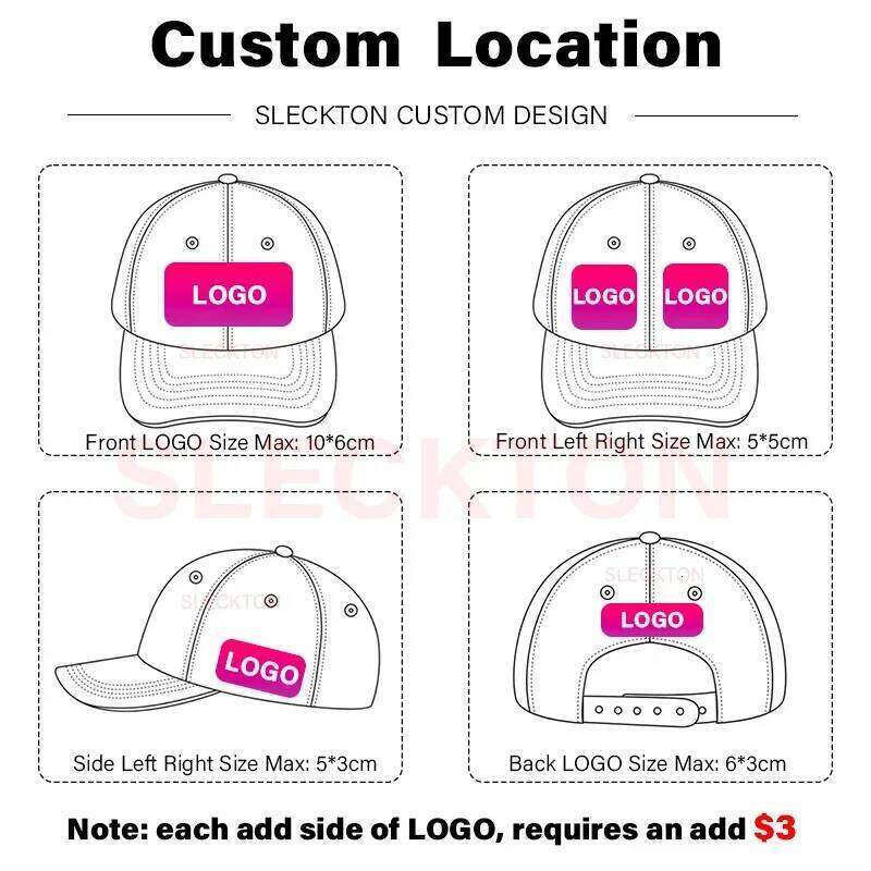 SLECKTON Custom Baseball Cap for Women and Men Fashion Design Brand LOGO Letter Embroidery Corduroy Hats Unisex Wholesale W260626 - view 4