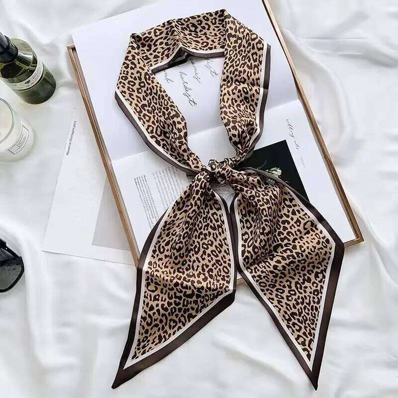 Luxury Ladies Long Silk Female Animal Horse Print Thin Narrow Scarf Bag Hair Band Ribbon Scarves Women Neckerchief 26Y06226 - view 7