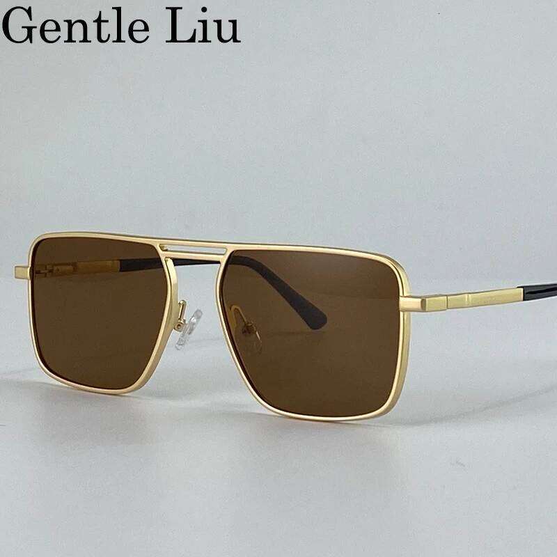 Oversized Square Punk Sunglasses Men 2026 Luxury Brand Retro Double Beam Sun Glasses For Male Steampunk Driving Eyewear UV400 26Y0626 - view 5