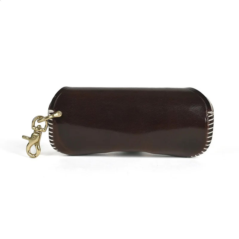 Full-grain Leather Handmade Retro Glasses Case Sunglasses Storage Box 260625 - view 7