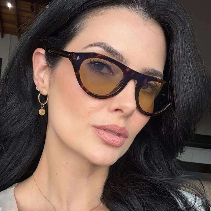 Retro Cat Eye Tortoiseshell Sunglasses for Women Vintage Fashion UV400 Protection Trendy 2026 Brand Design Sun Glasses 26Y0626