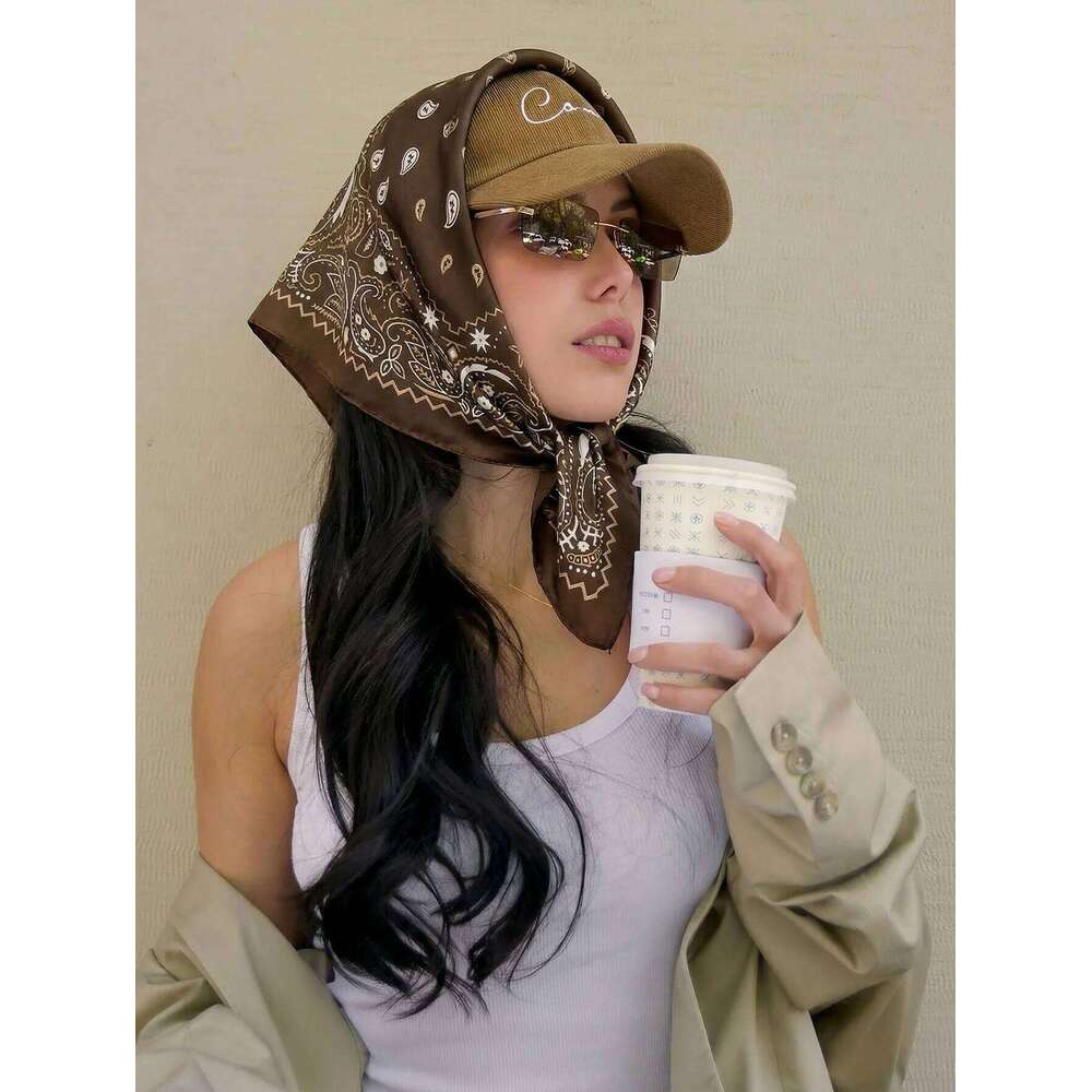 Fashion Paisley Print Silk Hairbands Scarf Women 2026 New Elagant Bandana Neck Kerchief Head Bands Foulard Female Scarfs 26Y06226 - view 3