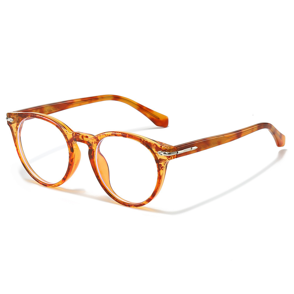 2026 Retro Round Fashion Eyeglass Frame European And American Simple Versatile Exquisite TR Material Pin Insert Flat Lens Glasses - view 4