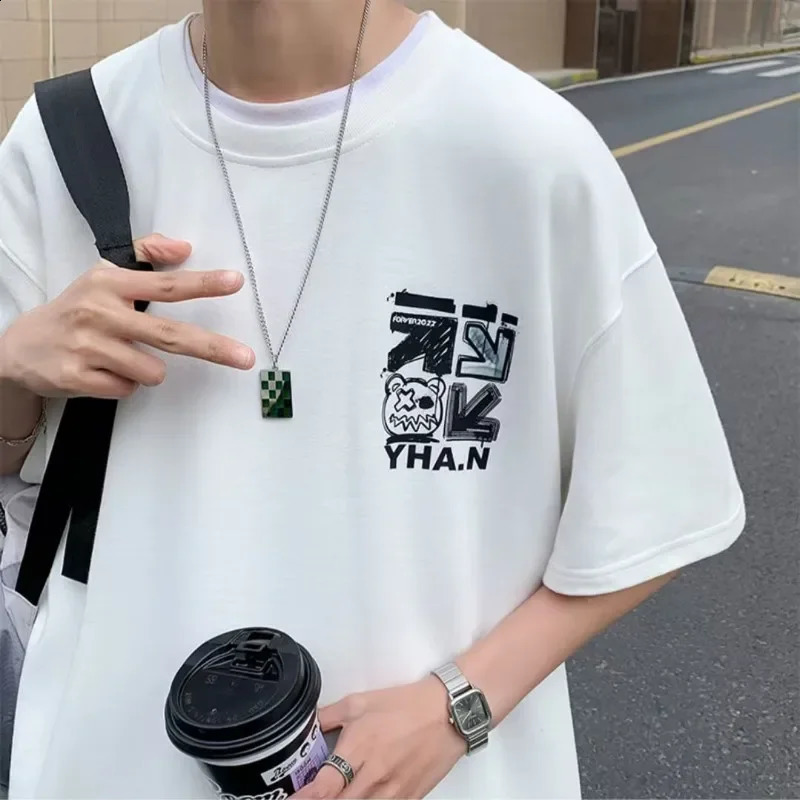 M-8xL Spring Mens T-shirt Short Sleeve Cartoon Graffiti Print Male Female bet 260626 - view 6