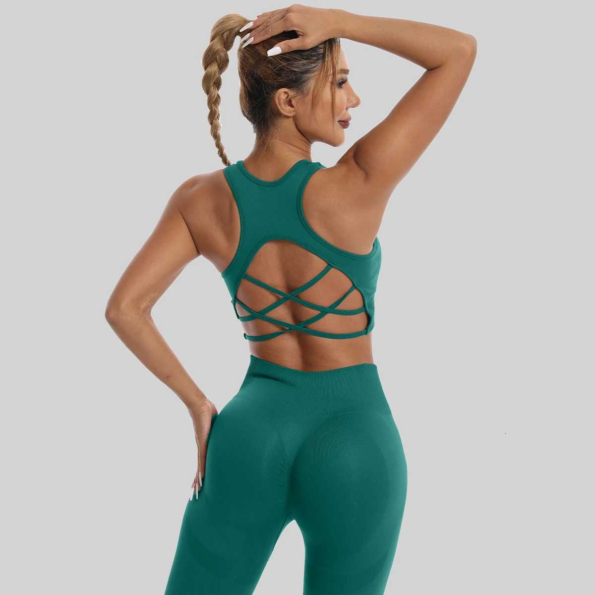 Tracksuit Seamless Leggings High Waist for Women Yoga Sets Sportswear Workout Sports Bra Gym Clothing M260626 - view 7