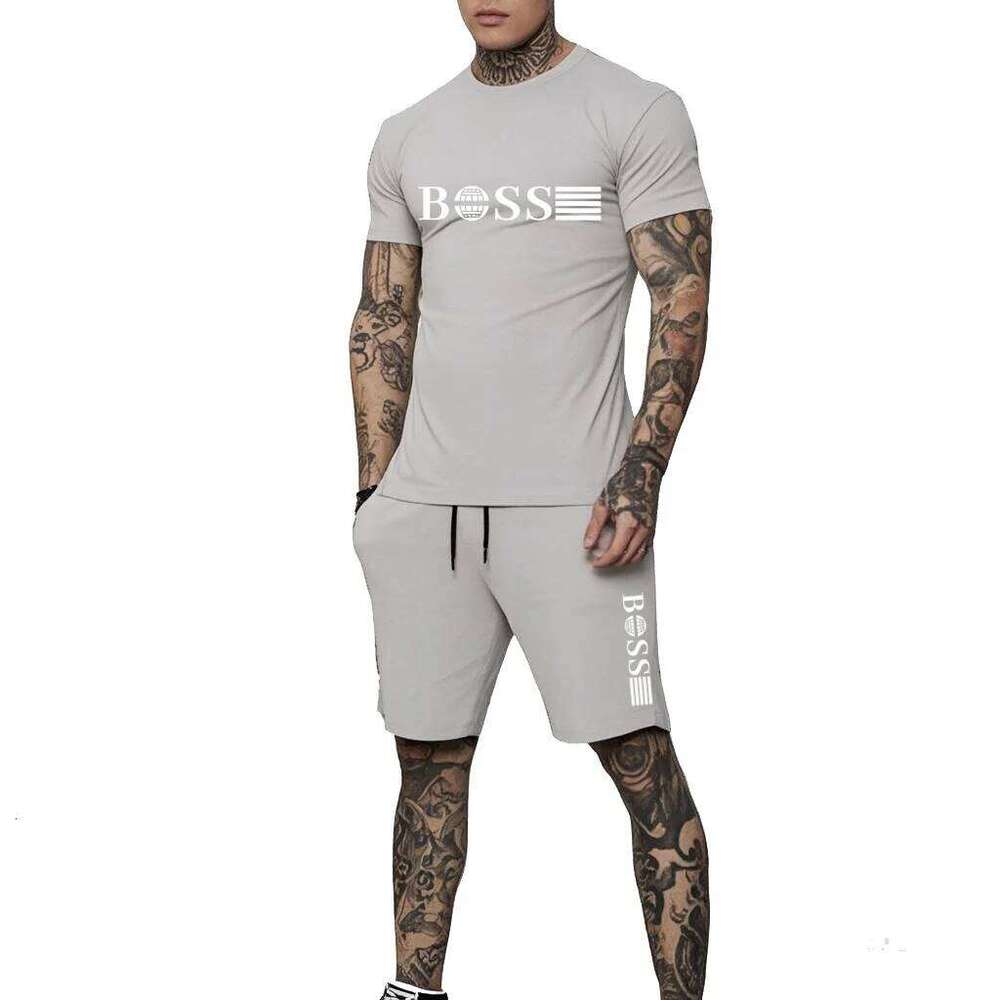 2026 Fashionable summer outdoor sports suit men's breathable T-shirt shorts casual and fashionable two-piece set 26Y0626 - view 7