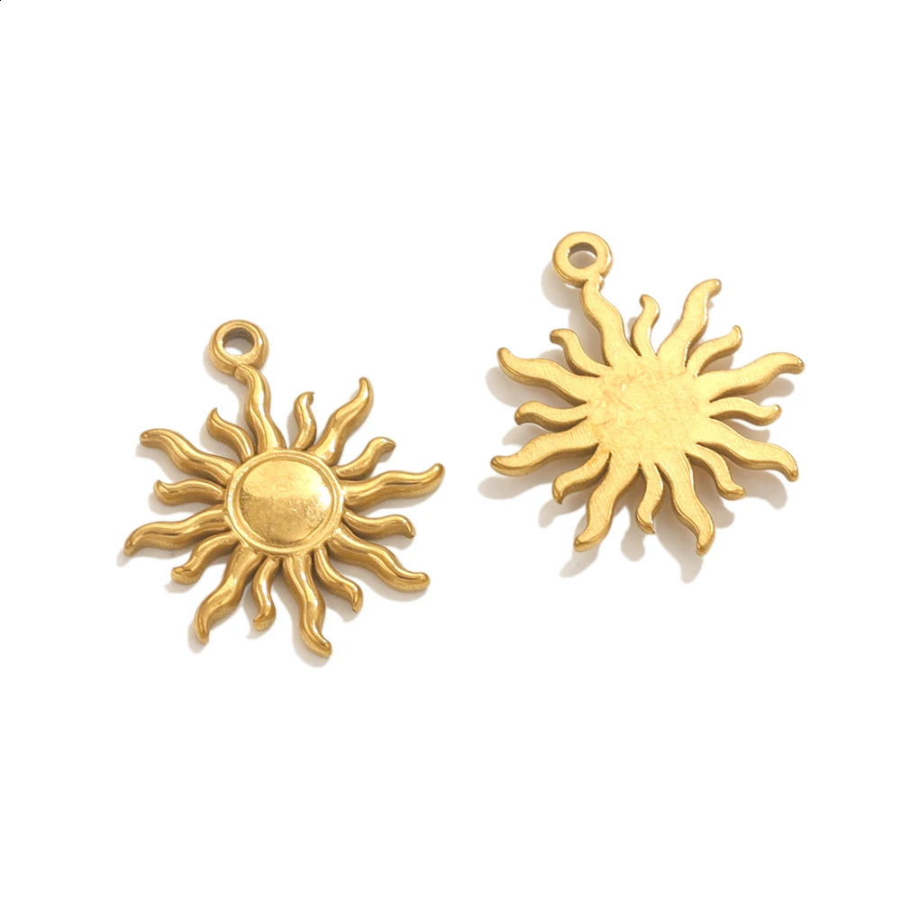 5pcs Stainless Steel Sun Charms for Jewelry Connectors Earrings Making Supplies DIY Jewelry Pendants Findings Accessories Crafts 260623 - view 6