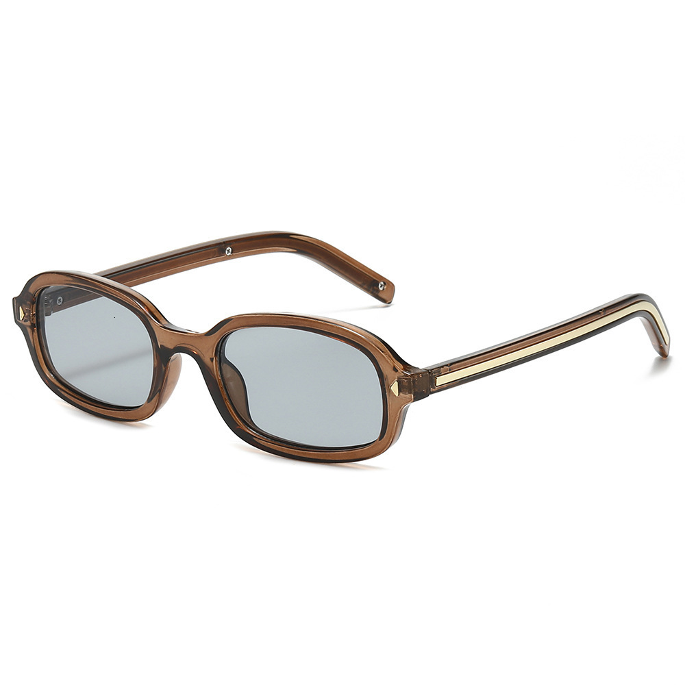 2026 Small Frame Fashion Sunglasses, Versatile Street Style Sun Protection Glasses With Rivet And Metal Decorations - view 5