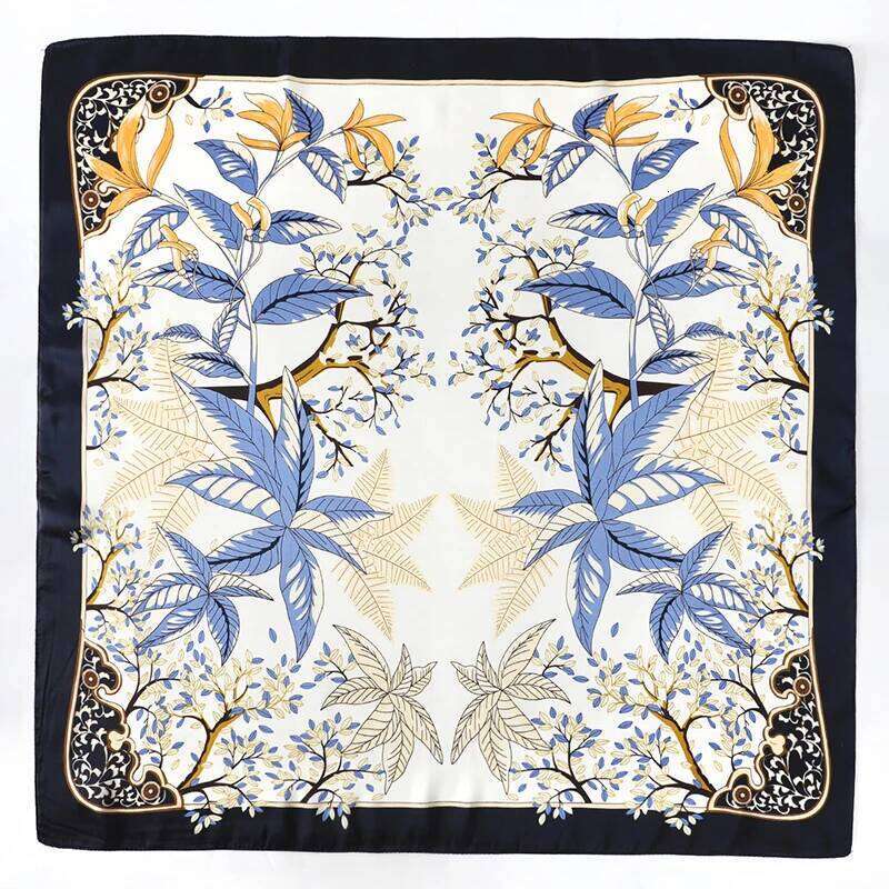 27.5-Inch Printed Square Silk Scarf Women High-End Fashion Versatile Shawl Beach Parties Casual Outings Bandana 26Y06226 - view 7