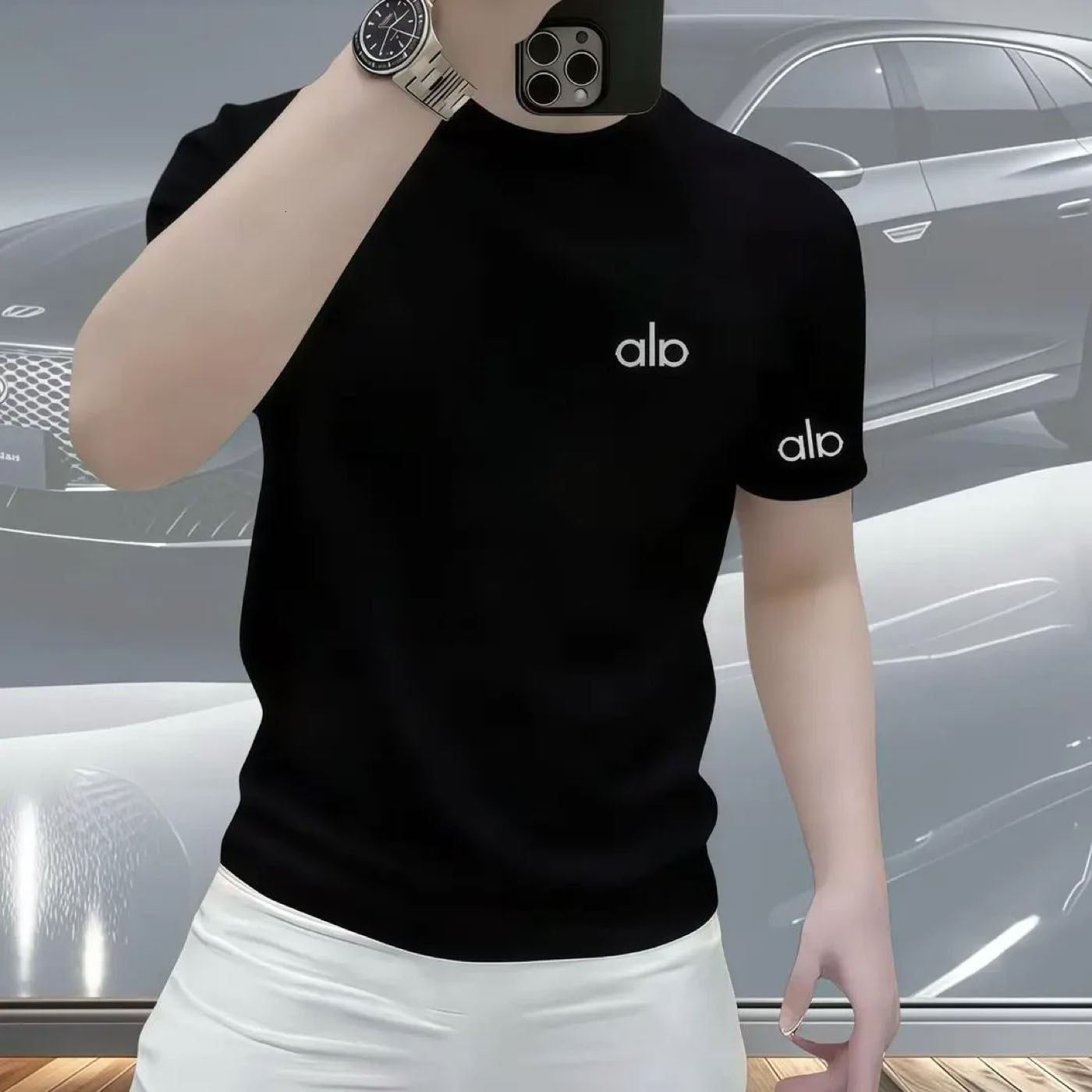 Short-Sleeved Versatile Round-Neck T-Shirt, Knitted Casual Base Layer, High-Quality Solid Color, Simple Men's Summer Wholesale - view 4