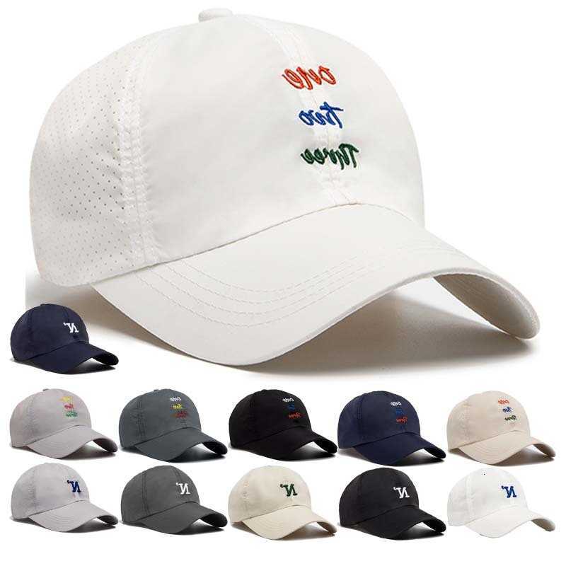simple Letter Embroidery SnapUnisex Quick-drying Baseball Spring and Summer Outdoor Adjustable Casual Hats SunscreenHat M260626