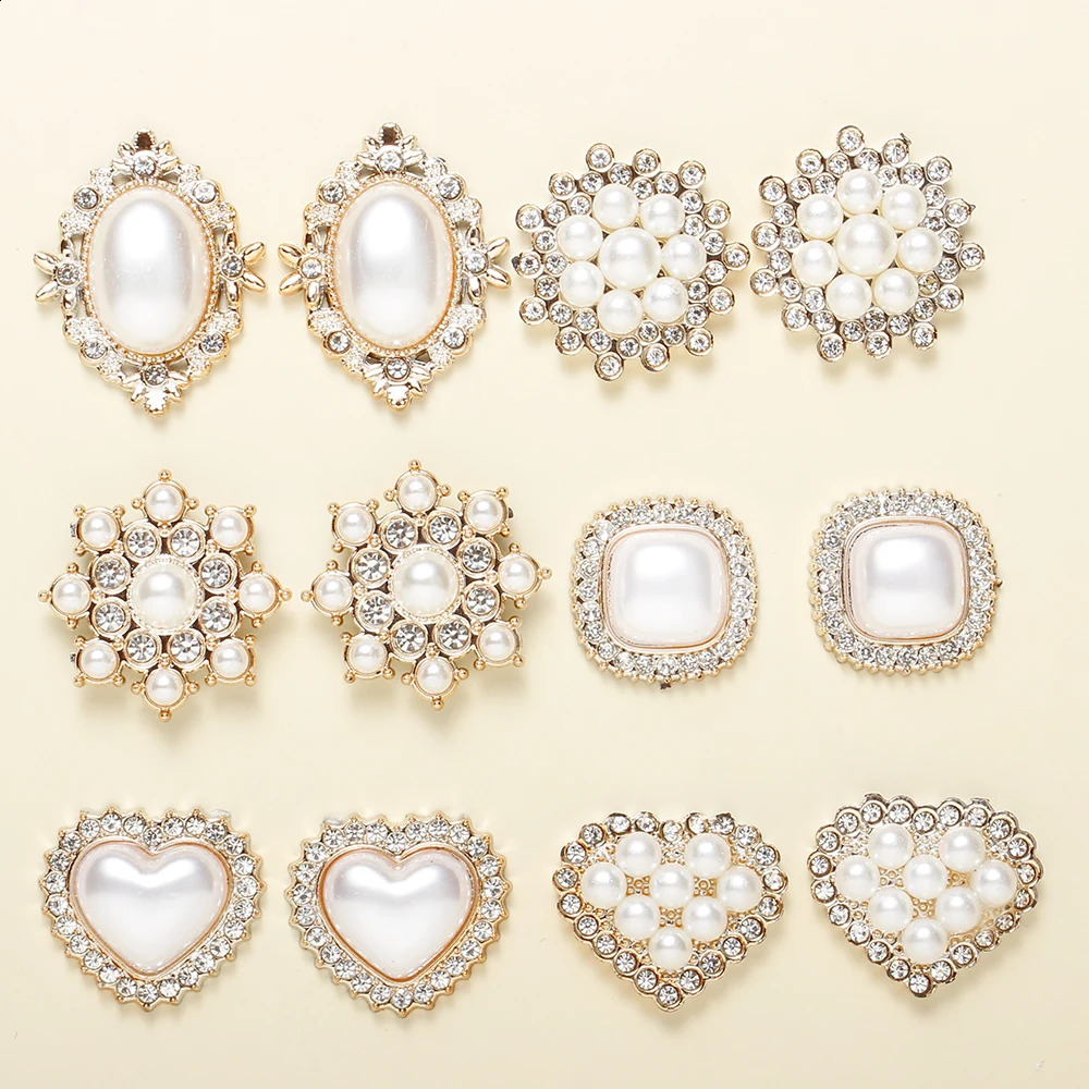 20pcs White Acrylic and Rhinestone Decorative Patches for Jewelry Making DIY Fashion Decoration Clothing and Crafts Accessories 260623 - view 1