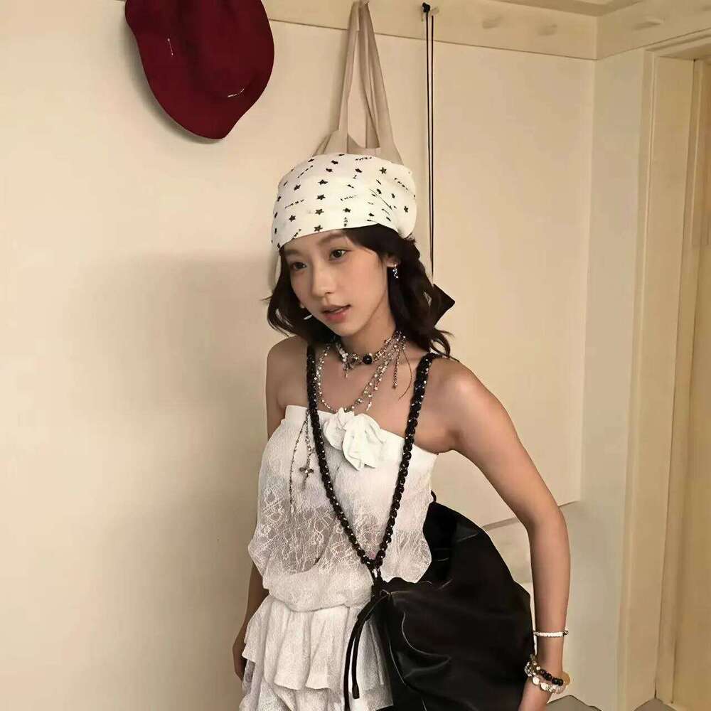 Leisure Style Cotton-linen Star Printed Headscarf Summer Ladies' Trendy and Versatile Square Scarf Fashionable Hair Accessory 26Y06226 - view 7
