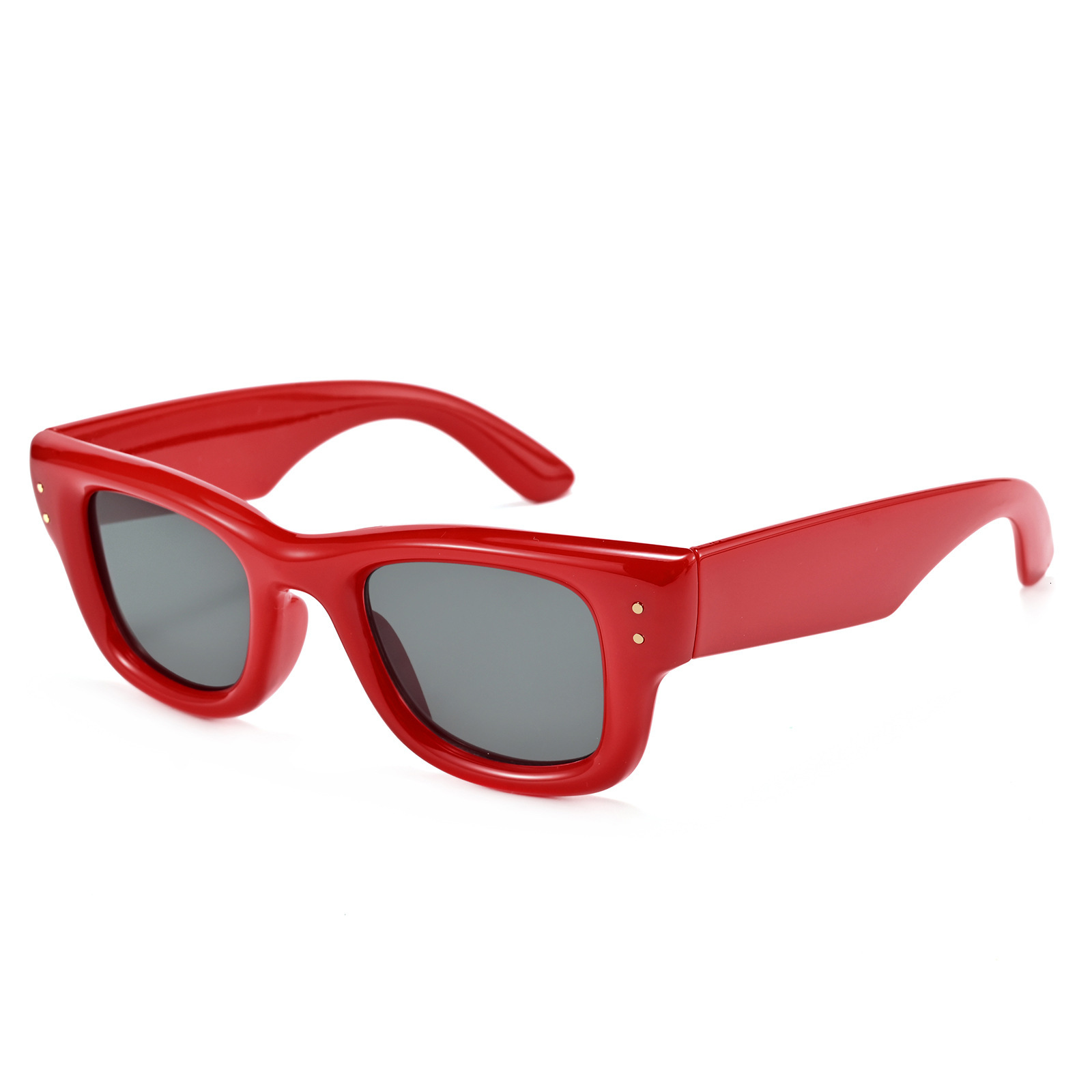 New European American Retro Studded Square Sunglasses, Fashionable Street Style Versatile Glasses For Women, High-End And Face-Slimming Sunglasses - view 5