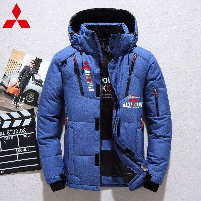 Mitsubishi Down Men's Mid-Length Casual Outdoor Thickened Hooded Winter Coat Plus Size Hiking Jacket J260626 - view 4
