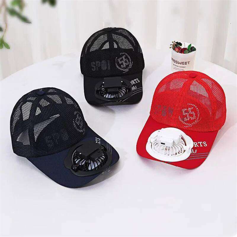 Solar Powered Charge Fan Baseball Adults Summer Outdoor Camping Fishing Sun Shading Duck Tongue Mesh Cap Father's Day Gifts W260626 - view 3
