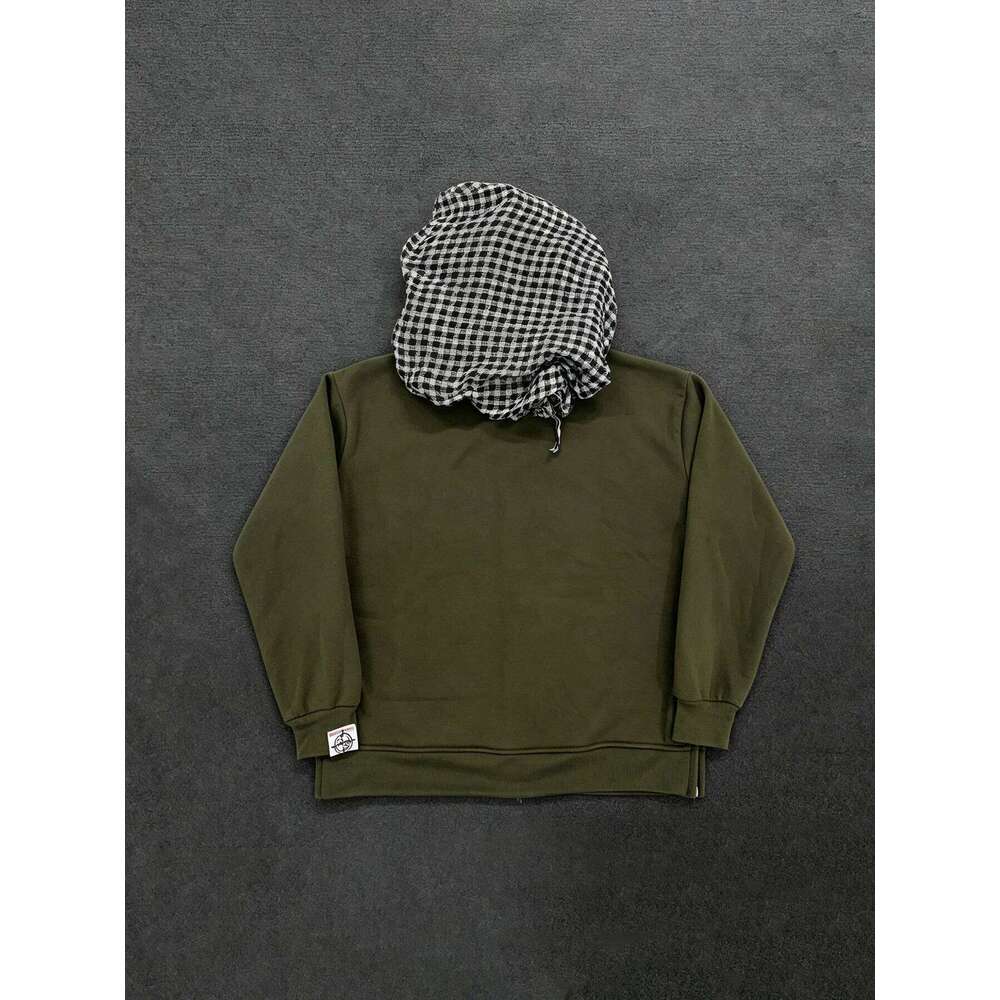 New y2k dark patchwork casual loose printed street trend hoodie W260626 - view 7