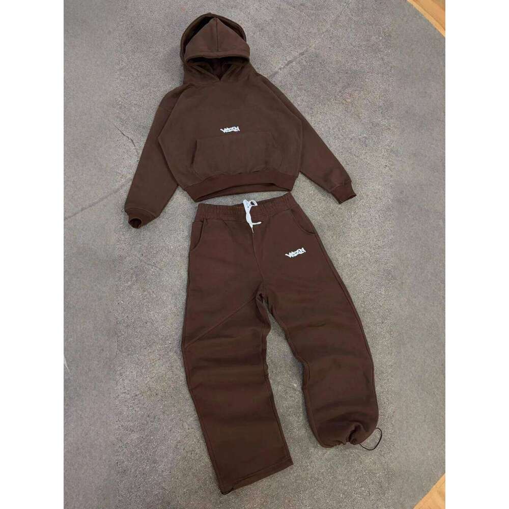 2026Maillard Vintage Brown Double Hoodie 2026 New Autumn Winter Niche Design Street Trend Loose Hooded Sweatshirt Unisex fashion W260626