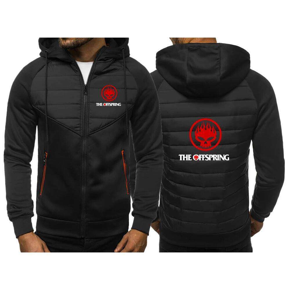 The Offspring Skull Logo 2025 Men's New Three-color Cotton Sweatshirts Long Sleeve Jacket Hoodie Zipper Clothing W260626 - view 3