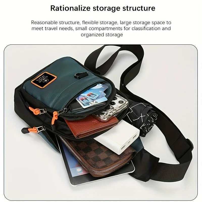 Mens Chest Bag Lightweight Fashion Crossbody Shoulder Bag Stylish Casual Mens Waist Packs Suitable for going out M260626 - view 6