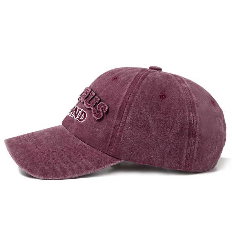 Washed Unisex LEtter Patch Baseball CAPs Spring Autumn Outdoor AdjustabLE Casual Hats Sunscreen Hat Trucker CAPs Gorras M260626 - view 6