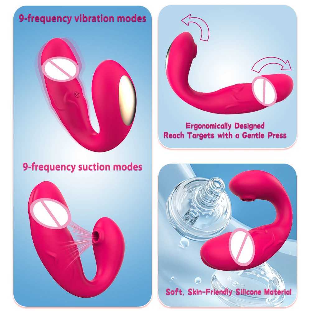 IN 1 Dildo Vibrator 2 For Women Nipple Sucker Clitoris Stimulator G Spot Massage APP Control 9 Vibrating Modes Adults Sex Toys M260626 - view 5