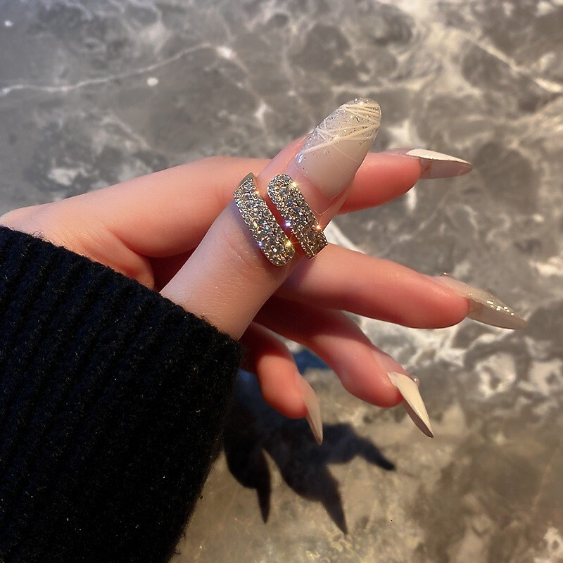 Ring Fashionable And Exquisite Pearl Geometric Circular Multi-layer Open Ring Light Luxury Index Finger Ring Daily Banquet Fashionable Finger Decorati - view 4