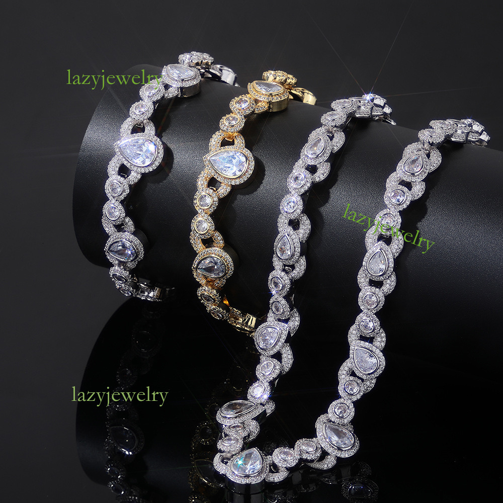 15mm hip hop burst small temperament luxury water drop eight figure necklace hip hop fashion trend accessories moissanite set diamond level complex je - view 4
