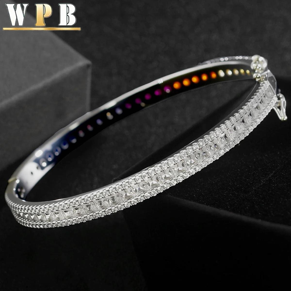 WPB y Style Colorful Zircon Bracelet for Women Platinum-Plated Push-Pull Clasp Stylish for Daily/Dates/Light Business Wear 260626 - view 6