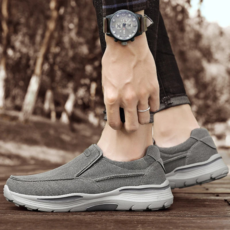 Casual Shoes for Men Canvas Breathable Loafers Men Comfortable Outdoor Walking Shoes High Quality Men Sneakers Large Size 39-48 260626 - view 5
