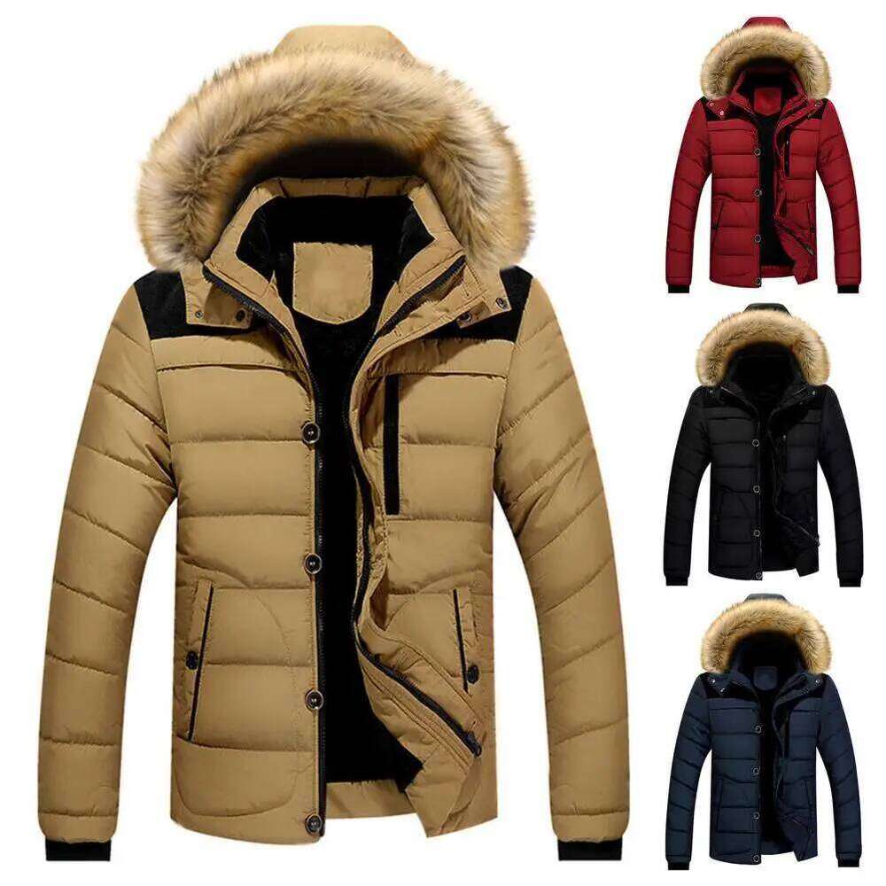 Winter Men's Down Coat Warm Parkas Streetwear Extra Thick Highly Padded Windproof High Collar Male Puffer Jacket J260626 - view 6