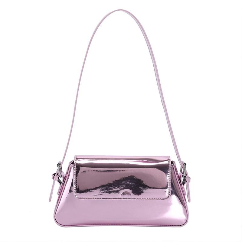 Cross-Border New Model European And American Fashion Patent Leather Women's Baguette With A Glossy Texture, Shoulder Bag For Underarm Bag Vintage - view 6