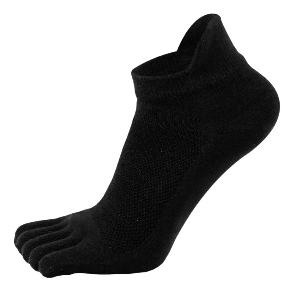 14 Pairs Cotton Toe Boat Socks Man Solid Compression Mesh Breathable SweatAbsorbing Sport Fitness Casual 5 Finger Ankle 260622 - view 5