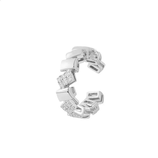 Europe Simple Square Skeleton Earrings For Women Silver Color Punk Style No Piercing Ear Cuff Party Jewelry Accessories Gifts 260623 - view 5