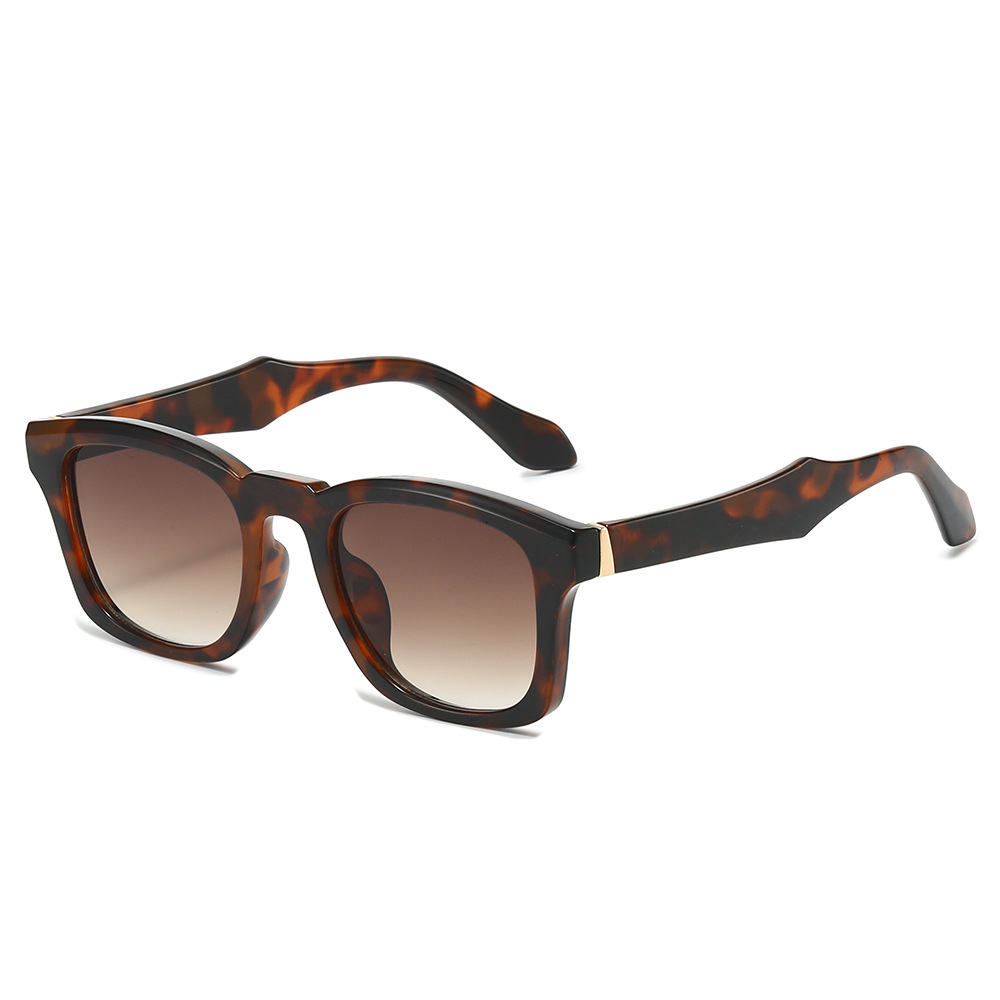 2026 New Square Frame Fashion Sunglasses, European And American Style, Popular On Instagram, With Devil-Shaped Temples, Export Sunglasses - view 4