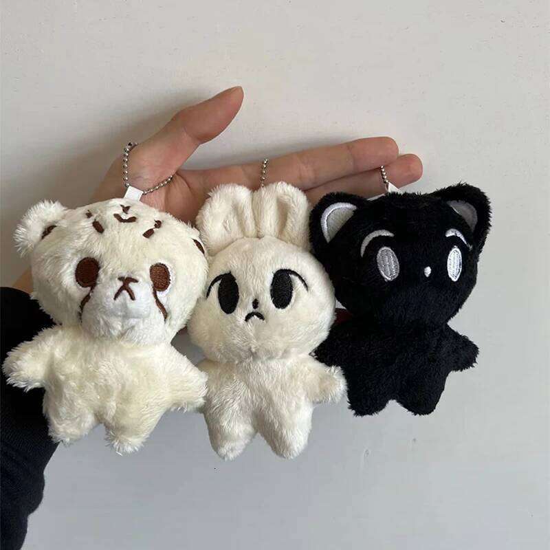1pc Kpop Cartoon Cheetah Doyoung Mark Same Plush Keyrings Q Styles Mini Gomdo Lee Taeyong Keychains Key Rings Bag Pendants 26Y0626 - view 6